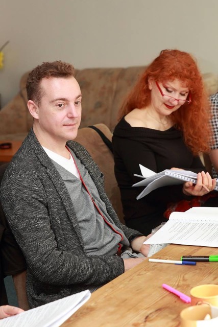 Michal Kern a&nbsp;Jaroslava Kretschmerová na zkoušce (foto: archiv Divadla Na Jezerce)
