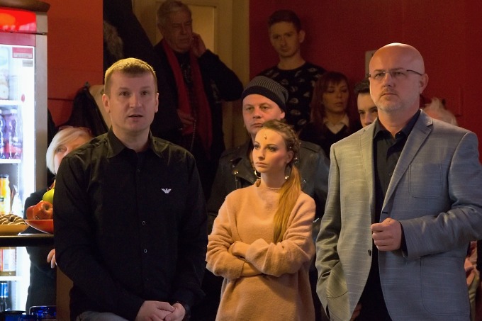 režisér Radek Balaš a&nbsp;ředitel Divadla Na Fidlovačce Jan Koťátko