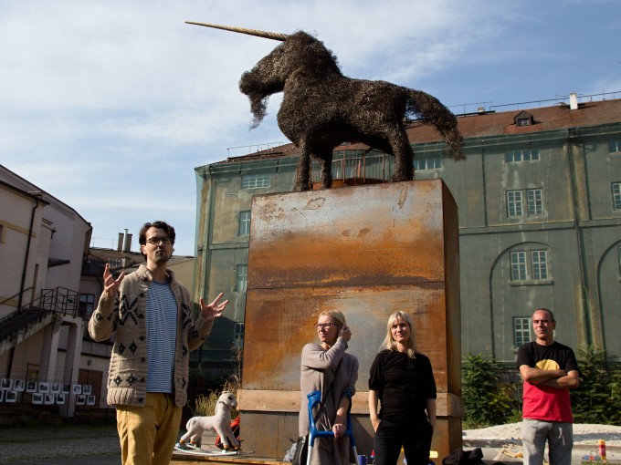 tisková setkání k&nbsp;festivalu 4+4 dny v&nbsp;pohybu bývají netradiční...